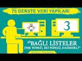 Veri Yapıları Ders 3 Bağlı Listeler (Tek Yönlü,İki Yönlü,Dairesel) Veri Yapıları Ders 3 Bağlı Listeler (Tek Yönlü,İki Yönlü,Dairesel)