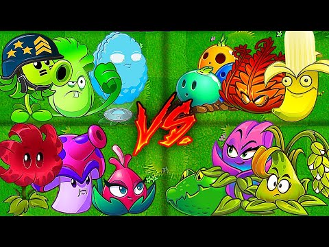 Random 4 Team Plants Battles - Which Team Will Win? - PvZ2 Team Plants vs Team Plants