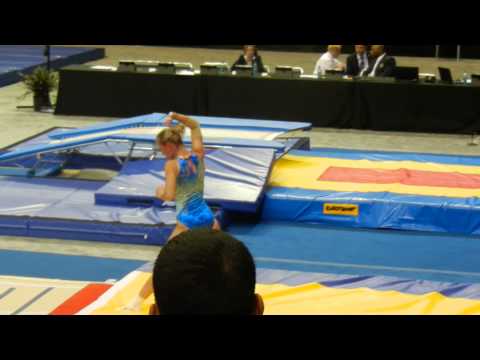 2014 Worlds Tumbling Victoria Danilenko RUS 2nd pass Finals Women
