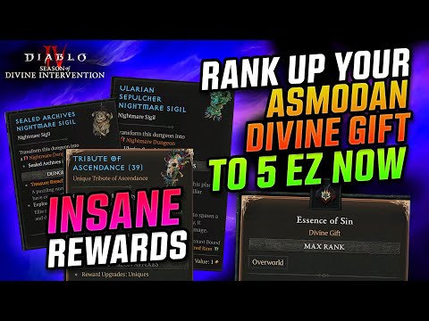 RANK UP YOUR ASMODAN DIVINE GIFT TO 5 NOW! INSANE REWARDS - S11 Diablo 4