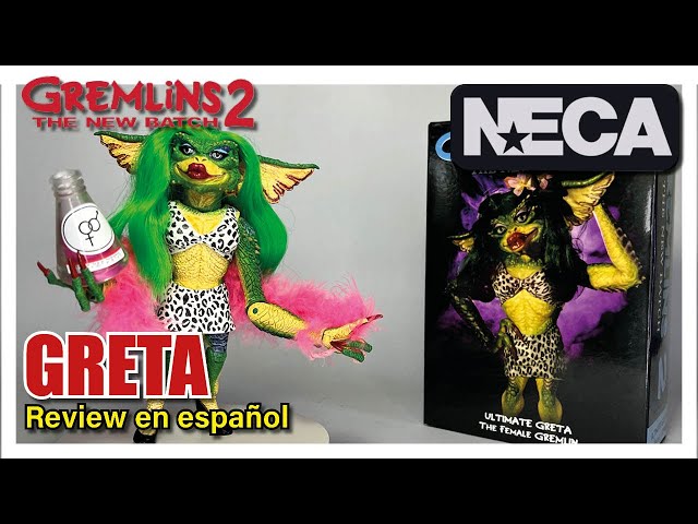 Vídeo relacionado con NECA Gremlins 2 Ultimate Greta en Vestido de Novia Exclusivo de la convención 2022, Verde, Grande