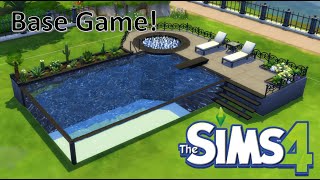 FUNCTIONAL Glass Swimming Pool and Hot Tub | No CC | Speed Build | Sims 4
