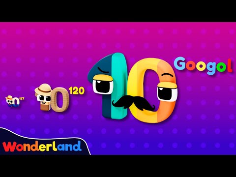 Wonderland: BIG NUMBERS | One to Googolplex Size Comparison | Learn To Count
