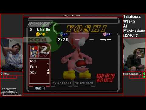 Mondtibulous12/4 - Mike (Marth, Link) Vs. MelonDrama119 (Yoshi) - LF