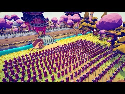 CAN 200x MING ARMY CAPTURE SAMURAI CASTLE? - Totally Accurate Battle Simulator TABS