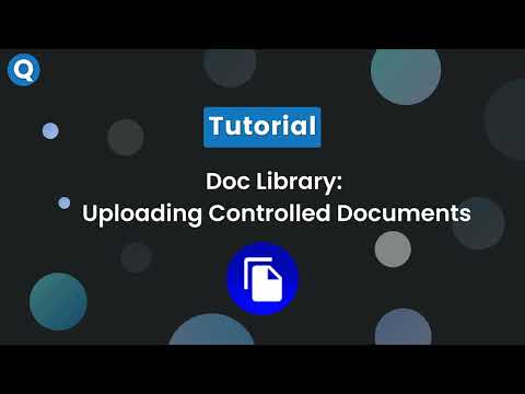Document library - Uploading Controlled Documents