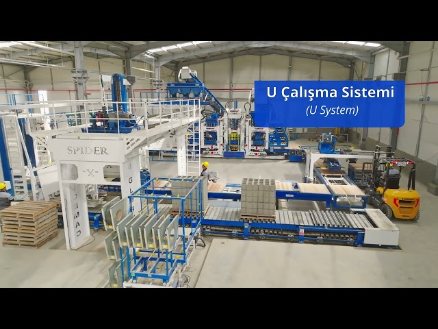Plena operación: Planta de bloques de concreto Globmac KB 36 QUICK MASTER en Aghdam, Azerbaiyán