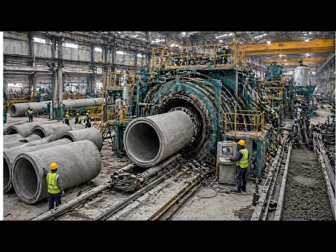 Concrete Pipe Manufacturing Process | Full Factory Production