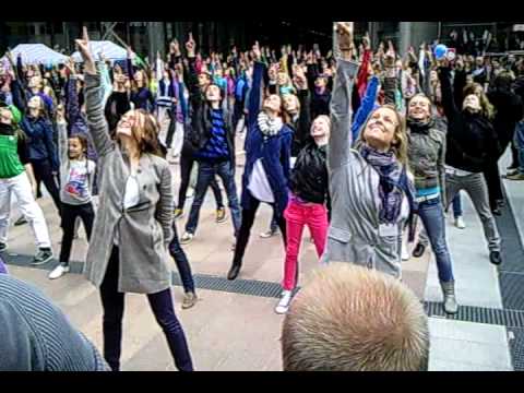 Flash mob Europe Day Brussels May 8 2010
