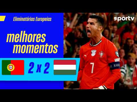 Gols e lances de Portugal x Hungria