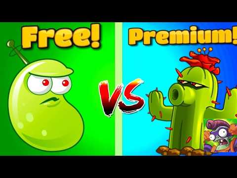 Plant vs zombies 2 free vs premium laser beam vs cactus must watch