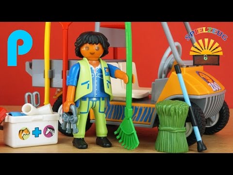 Zoofahrzeug 6636 - Playmobil City Life - Film Golf Car im Zoo Wärterin Fütterung Futter auspacken
