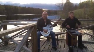Riverside Washboard Blues! Bottleneck John with a 12 string resonator guitar.