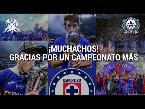 "Muchachos, gracias por un campeonato más" Barra: La Sangre Azul &bull; Club: Cruz Azul