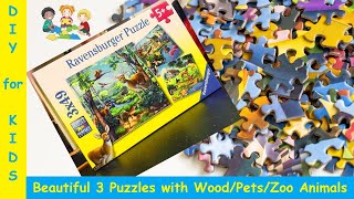 Ravensburger Kinderpuzzle Wood, Zoo, Pets 5+ for 5 years or more