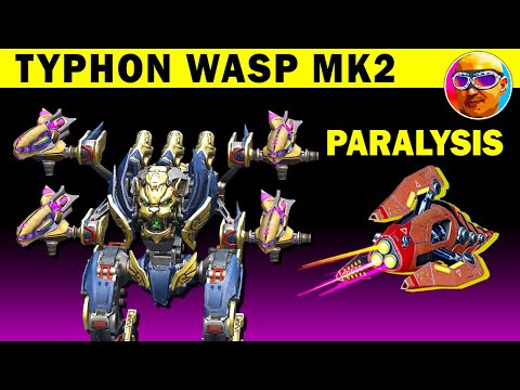 + 134% DAMAGE - WARRIOR TYPHON WASP MK2 + 3 BALANSED 6 LVL + MIDEA 70 LVL + PARALISE  WAR ROBOTS