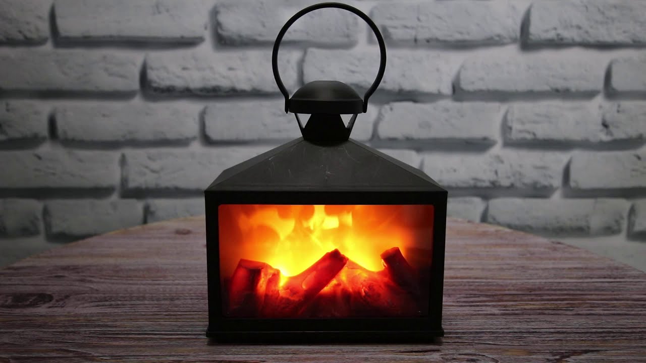 Kominek LED na baterie imitujący ogień
