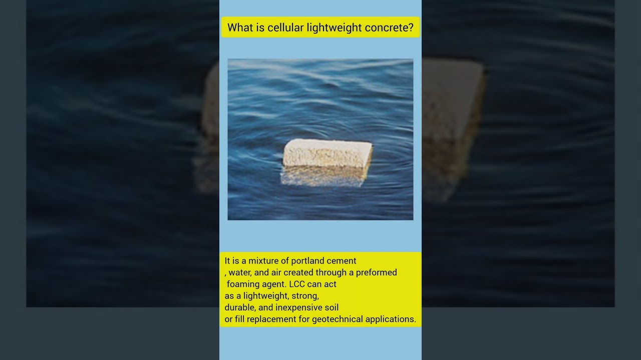 what is cellular light weight concrete!! concrete Technology!! Civil Engineer #shrots