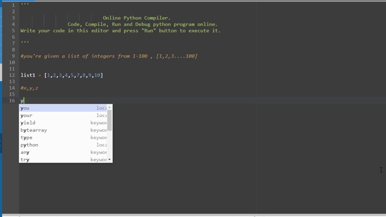Find the Missing Number from a List of Integers - Coding Challenge (Python)