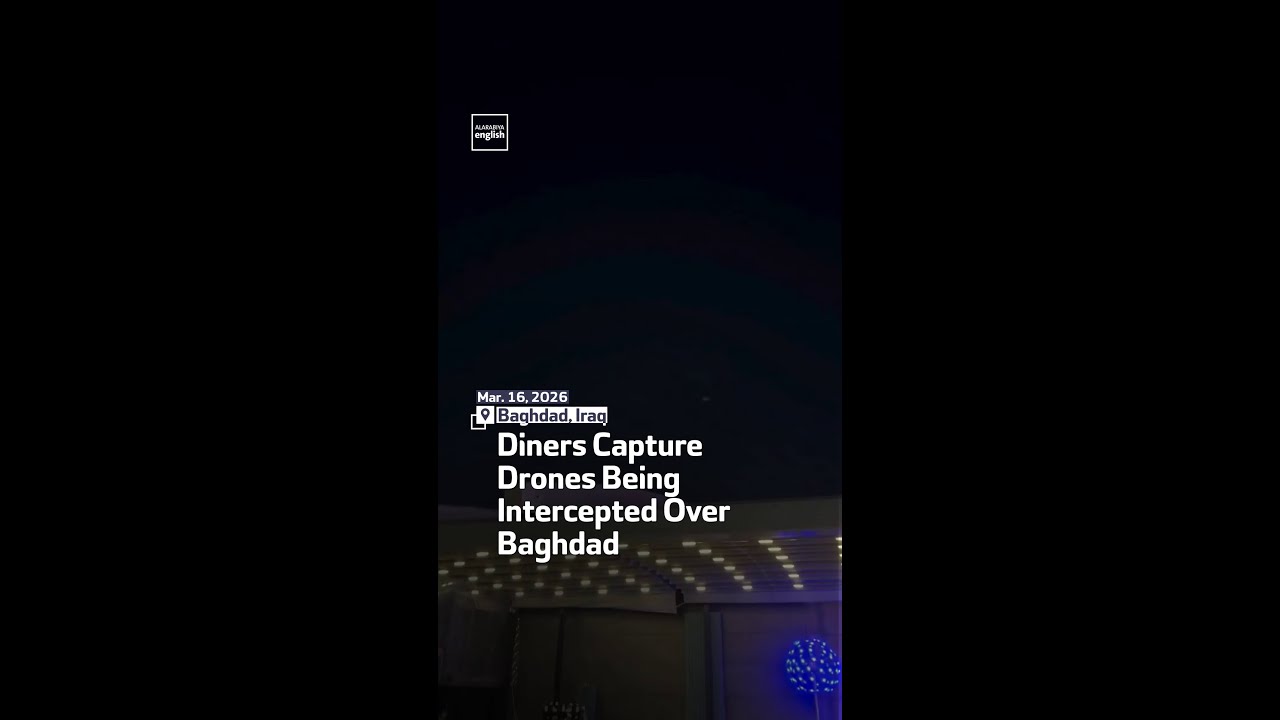 Video | Diners Capture Drones Being Intercepted Over Baghdad