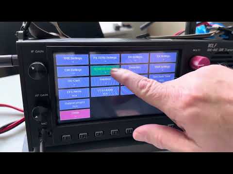 Showing some of the screen functions of the RS-998 Wolf SDR