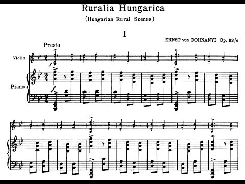 Ernő Dohnányi - Ruralia Hungarica, Op.32c
