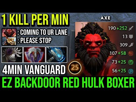 How to Play Offlane Axe and Get Fast 4Min Vanguard with New Set Red Hulk | Dota 2 Guide