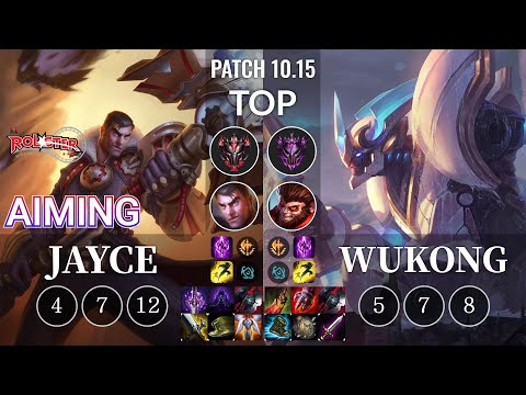 KT Aiming Jayce vs Wukong Top - KR Patch 10.15