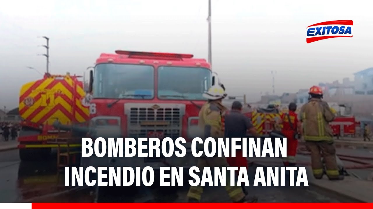 🔴🔵 Santa Anita: Bomberos confinan VORAZ INCENDIO originado en taller de pirotécnicos