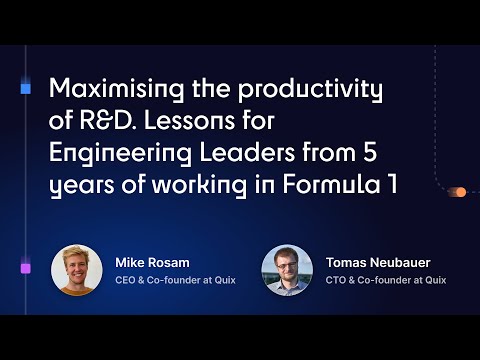 Maximising the R&D productivity. Lessons for Engineering Leaders from 5 years working in Formula 1