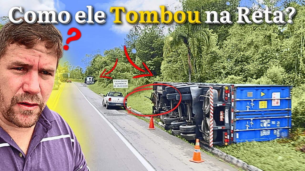 Caminhão Tombado em Pista Reta! Como Aconteceu? 😲
