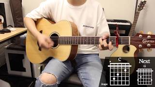 Amie - Damien Rice Guitar Cover for Beginner Playing by [Musicdrawing]