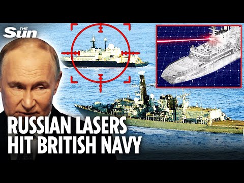 Putin's 'ACT OF WAR' as Russian spy ship FIRES LASERS at Navy whilst stalking UK waters