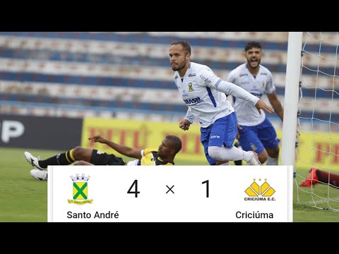 Santo André atropela  Criciúma | branquinho faz golaço | santo andre 4 x 1 Criciúma