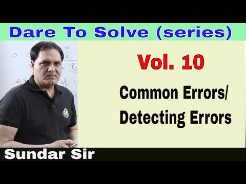 Common Errors/Detecting Errors (Practice sets 1 to 10) Vol. 10 Video