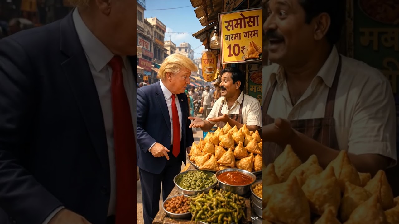 जब डोनाल्ड ट्रंप को भा गया देसी समोसा! 🥟😂 | Trump's Desi Samosa