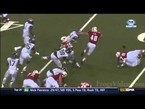 Chris Hackett Fumble Recovery TCU Horned Frogs vs SMU 2012