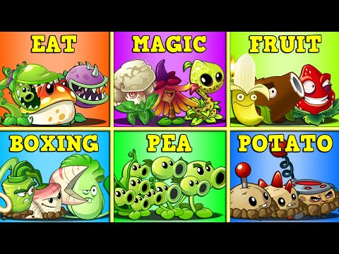 PVZ 2 Random 12 Team Plants Normal Attack Battlez - Who Will Win?