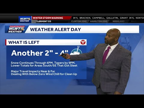 Winter storm to drop few more inches of snow before moving out