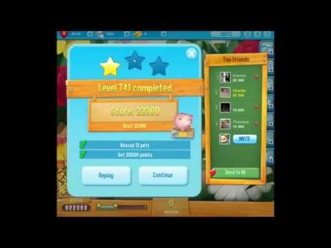 Pet Rescue Saga level 741 no boosters