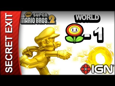 New Super Mario Bros. 2 - Secret Exit Guide - World Flower-1 - Walkthrough