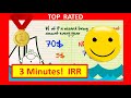 3 Minutes Internal Rate Of Return IRR Explained With Internal Rate Of Return Example