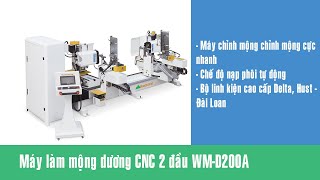 Máy CNC mộng dương 2 đầu WM-D200A Woodmaster
