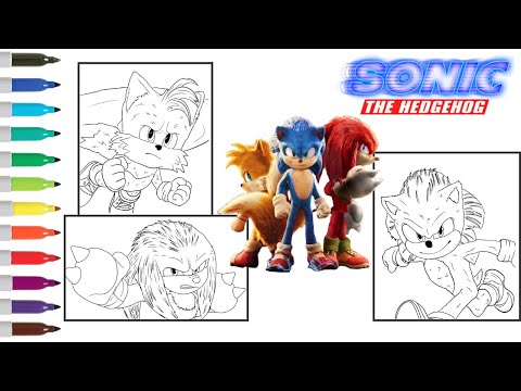 Sonic the Hedgehog 2 Coloring Compilation | Sonic Coloring Book Pages | Sonic Knuckles Tails