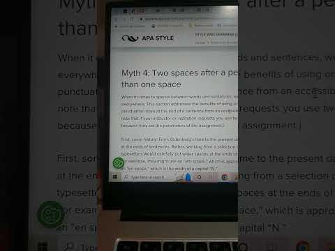 Normas APA 7 edición. Mito # 4. No se utiliza doble espacio después de punto seguido