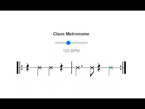 Son clave metronome 120 BMP in 4/4 with conga and pointer