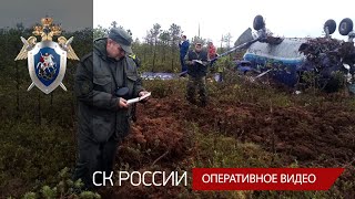 Видео с места аварийной посадки самолета Ан-28 в Томской области