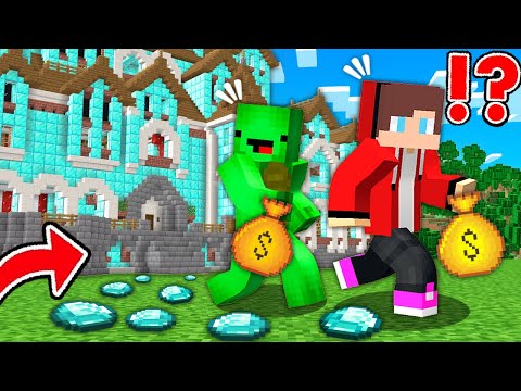 JJ and Mikey ROBBED MILLIONAIRE MANSION in Minecraft Funny Challenge Maizen Mizen JJ Mikey
