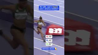 QUAL O ÂNGULO PARA ALCANCE MÁXIMO NESSE SALTO?🤸‍♀️🥇 #SHORTS