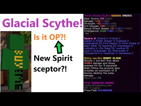 Is the Glacial Scythe OP?! New Mage weapon review, Hypixel Skyblock